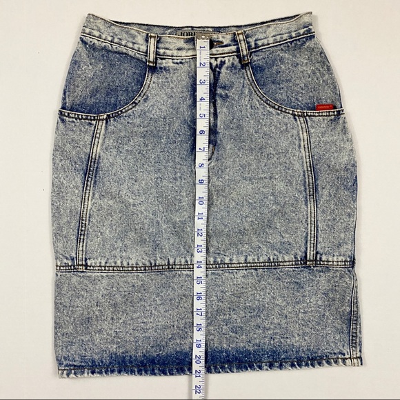 Vintage Jordache Acid Wash High Waist Denim Pencil Skirt - Picture 14 of 14